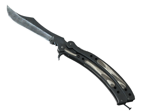 ★ Butterfly Knife | Black Laminate (Well-Worn)