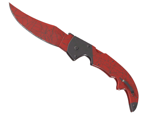 ★ Falchion Knife | Crimson Web (Well-Worn)