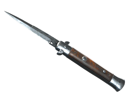 ★ Stiletto Knife | Damascus Steel (Well-Worn)